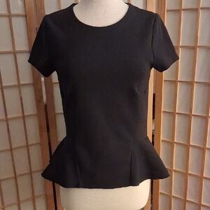 Elegant Black Peplum Top